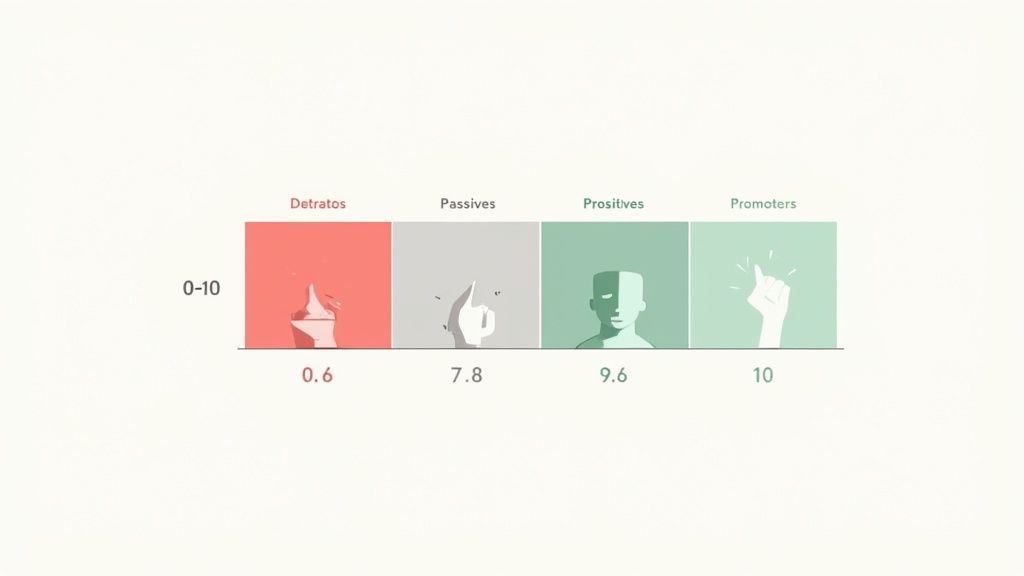 Infographic showing key data about Net Promoter Score (NPS)